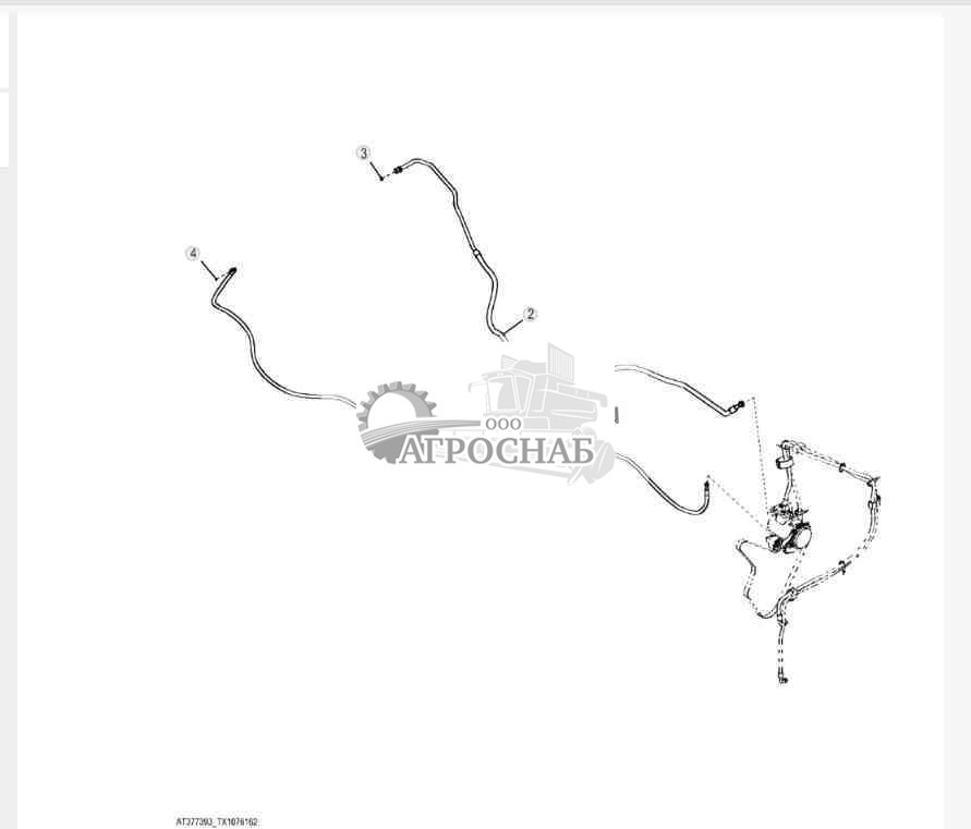 Трубопроводы кондиционера воздуха 540H, 548H, 640H, 648H (прямой привод) 